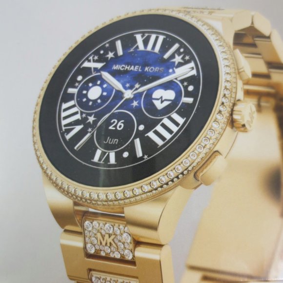 NEW SEALED Michael Kors Camille Gen 6 Pave Gold Tone Smartwatch MKT5146 - Picture 1 of 4